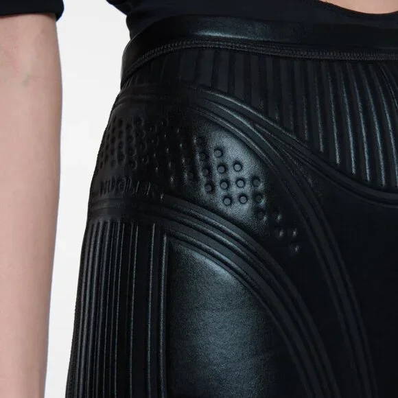 NEW Mugler Embossed scuba leggings FR42 US 8/10 - Picture 5 of 5